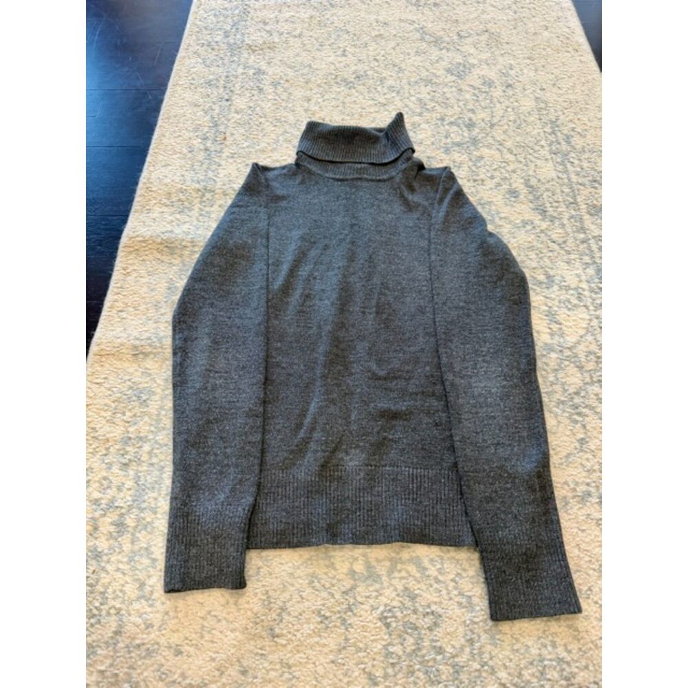 French Connection gray fine-knit Babysoft turtleneck sweater